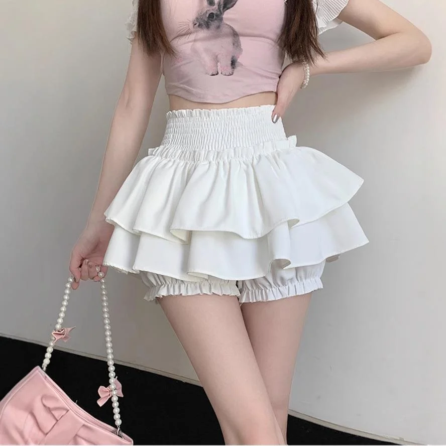 

Плиссированная юбка с высокой талией, женская противолегкая юбка из полиэфирного волокна для торта, весна-лето, модная юбка