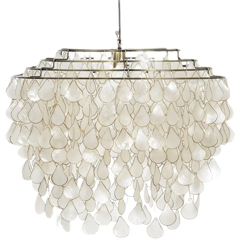 

French, Nordic, Medieval, Shell, Chandelier, Romantic, Simple, Retro