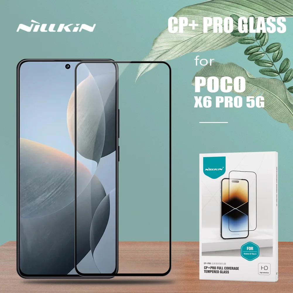 

Для Xiaomi Poco X6 Pro 5G Glass Nillkin CP + PRO 2.5D Закаленное стекло Защита экрана для Poco X6 Pro 5G HD стеклянная пленка