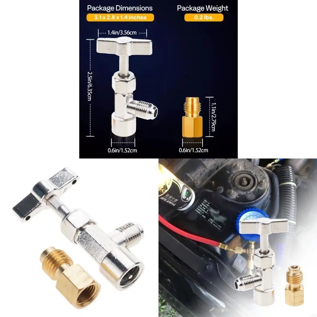 J1HF Secure R134A Conditioning Refrigerants Can Opener Adapter Suitable for Vehicle Air Conditioning System Recharging