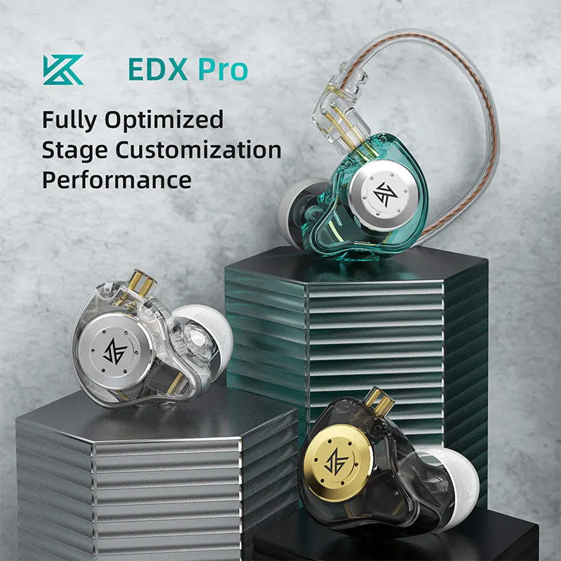 KZ EDX Pro Earphones Dynamic In Ear Monitor HiFi Wired Headphones Bass Stereo Game Music Earplugs Noice Cancelling Headset