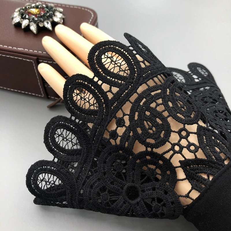 Hollow removable flared sleeves Nail Art Accessories lace for nail photos women decorative false cuffs DIY Nail Charms Parts