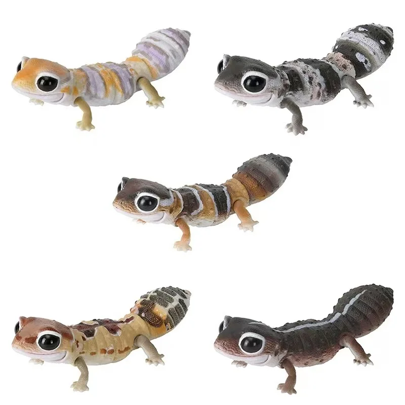 

Bandai Encyclopedia Of Biology Gashapon Toy Hemitheconyx Caudicinctus Simulation Movable Lizard Reptile Model Decoration Gift