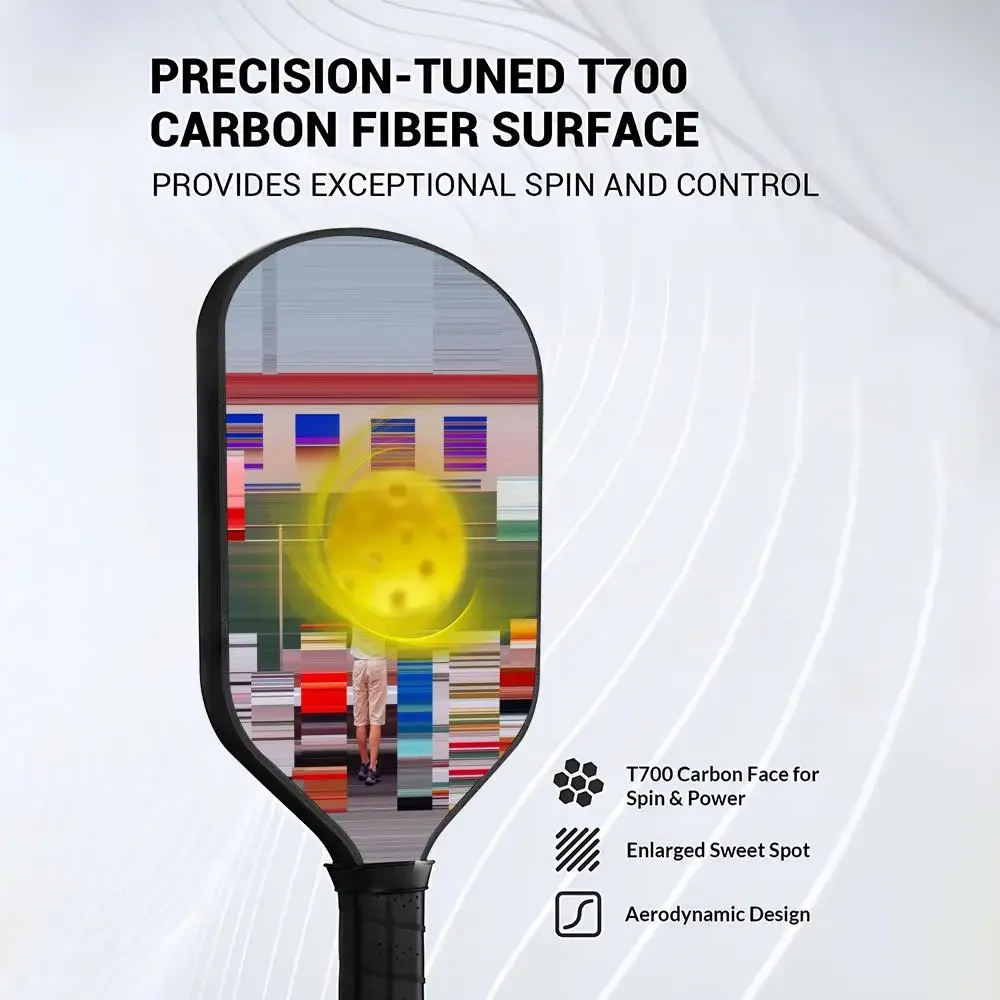 مجداف كرة البيسبول ذو الطباعة المميزة العالمية T700 من ألياف الكربون Unibody مشكل حراريًا 16 مم على شكل قرص العسل مع حقيبة وشريط قبضة #3