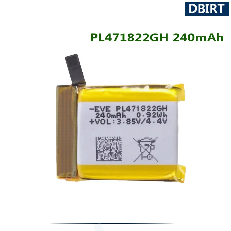 ПЛ 240 мАч 471822 Аккумулятор GH для умных часов Huami AMAZFIT A1969 2E A2021