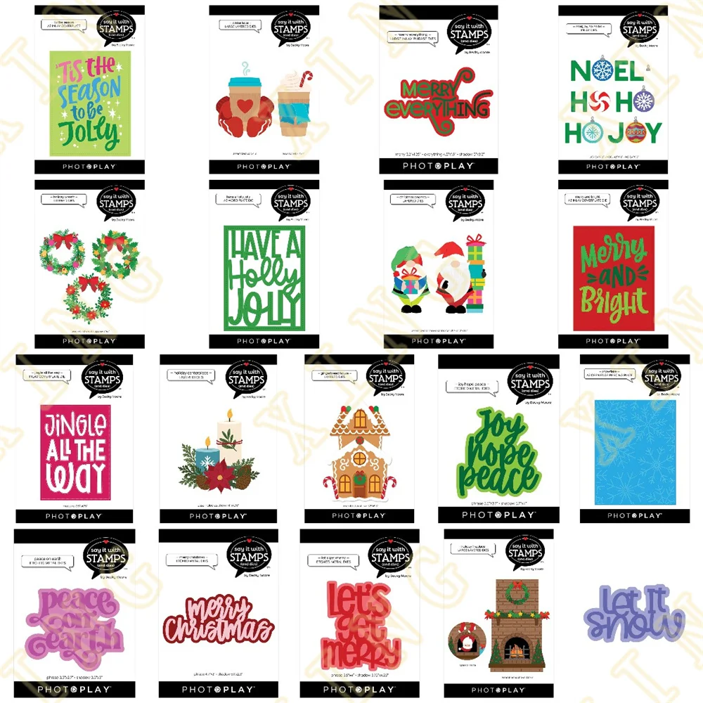 Christmas Gnomes Snowflake Metal Cutting Dies for DIY Scrapbooking Photo Cutting Die Paper Cards Embossing Decorative Craft New