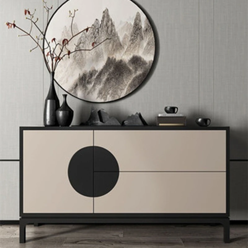 

Entrance cabinet partition integrated shoe cabinet entry door living room light luxury storage solid wood furniture