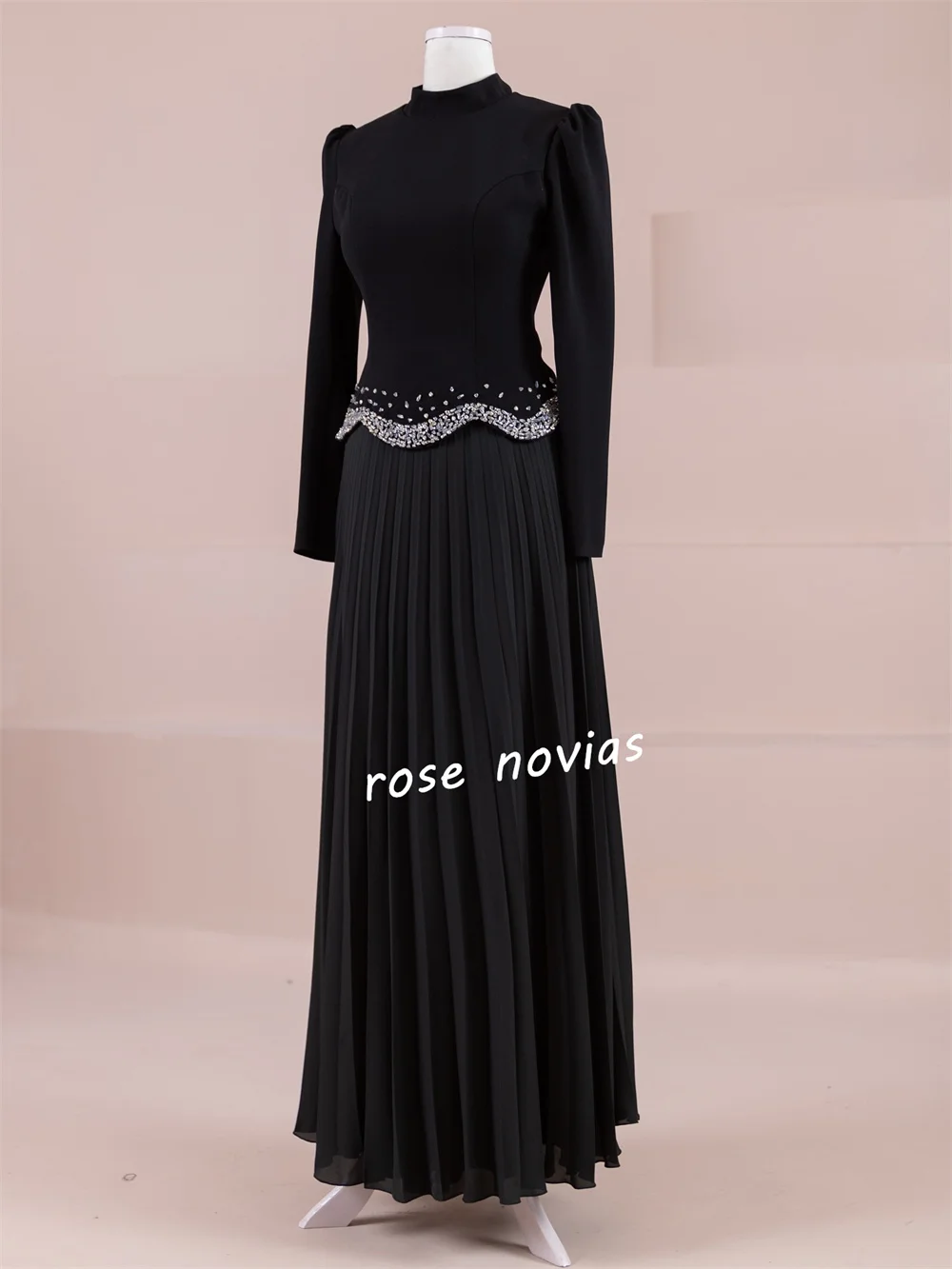 Abiti midi a trapezio con colletto alto e pieghe in jersey personalizzati Abiti da sera da donna scintillanti per occasioni su misura Taglie disponibili