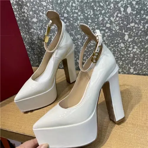 2024 Summer New Women\'s Shoes Fashion Sexy Thick High Heels Party Banquet Women\'s Stage Shoes Women\'s Wedding Shoes