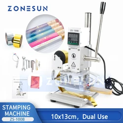 ZONESUN ZS-100B Pencils Hot Foil Stamping Machine Manual Bronzing Machine For Pvc Card Leather Paper Stamping Machine
