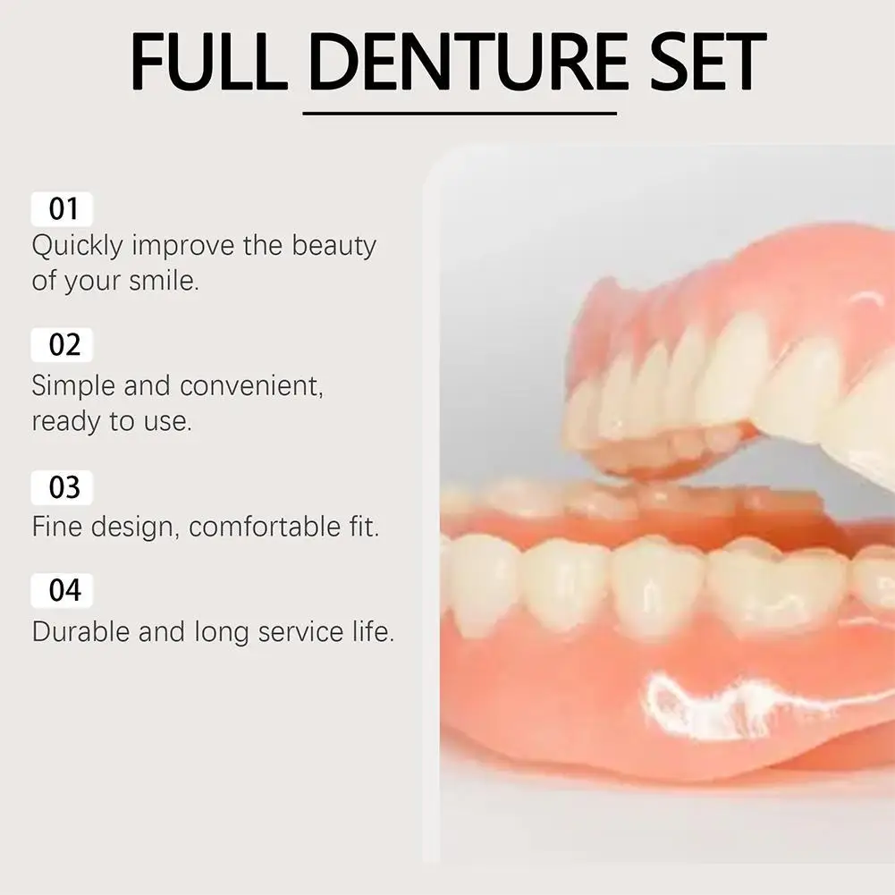 Dentures For Women And Men User Friendly Natural Safe Professional False Teeth Easy And Convenient Denture Modification Kit