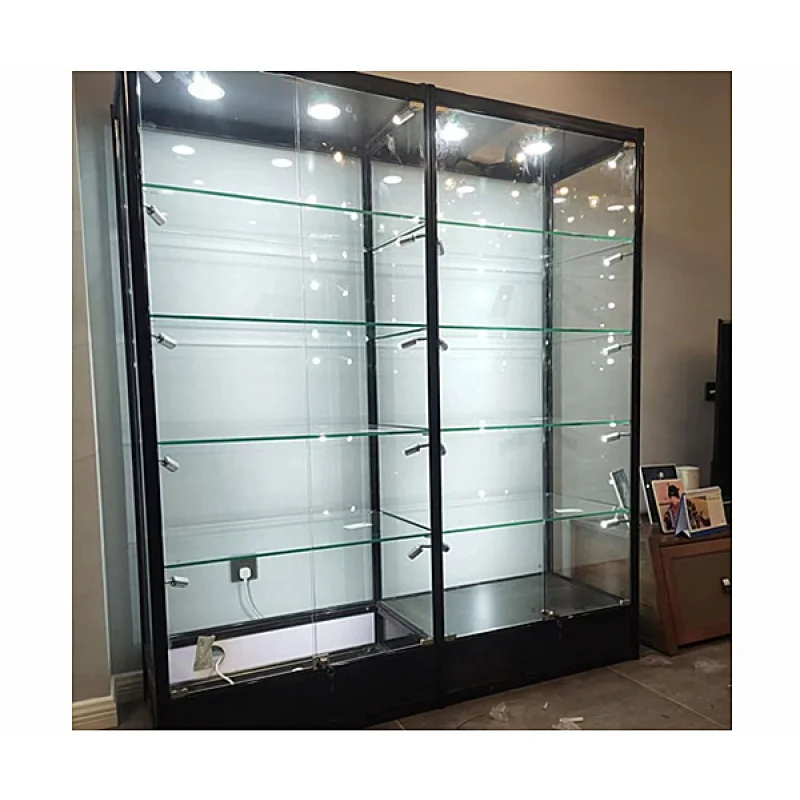 

Customized. flat pack store display retail shop glass showcase with lighting