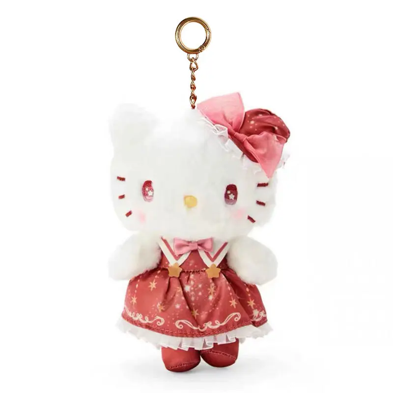 Hot Sanrio Plush Stuffed Toy Cute Magician Kuromi Melody Kawaii Cinnamoroll Backpack Pendant Keychain Children's Birthday Gift