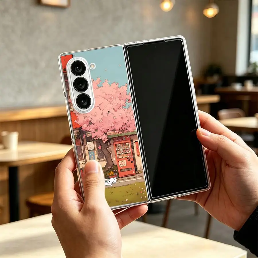 Case for Samsung Galaxy Z Fold 8 Ultra ZFold6 ZFold4 ZFold5 ZFold3 Z Fold 7 6 5 4 3 ZFold7 Back Phone Cover Cute Shin-Chans