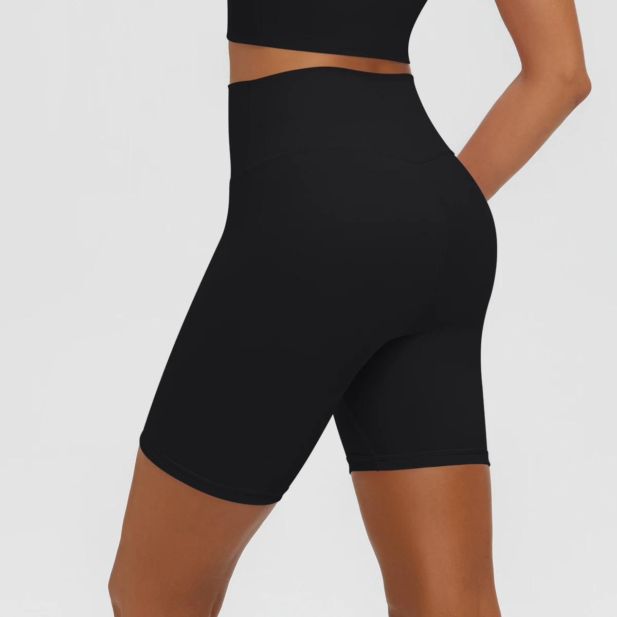 Damen Fitness Yoga Shorts Atmungsaktive Hüftformende Schnelltrocknende Sportshorts Sommer Gym Laufshorts mit Push-Up-Effekt für Frauen – Detail 12