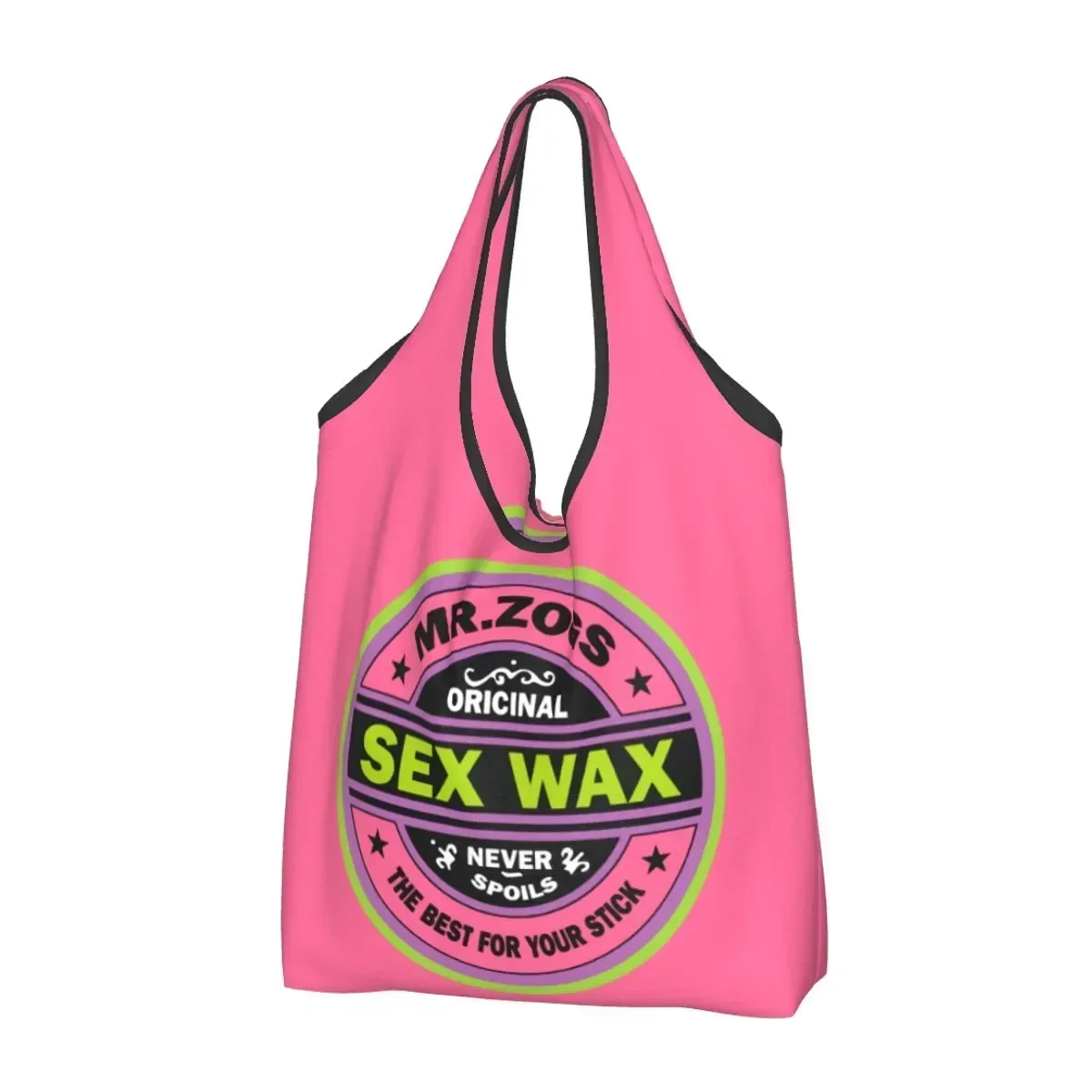 Recycling Mr Zogs Surfing Sex Wax Shopping Bag Women Tote  Portable Grocery Shopper s