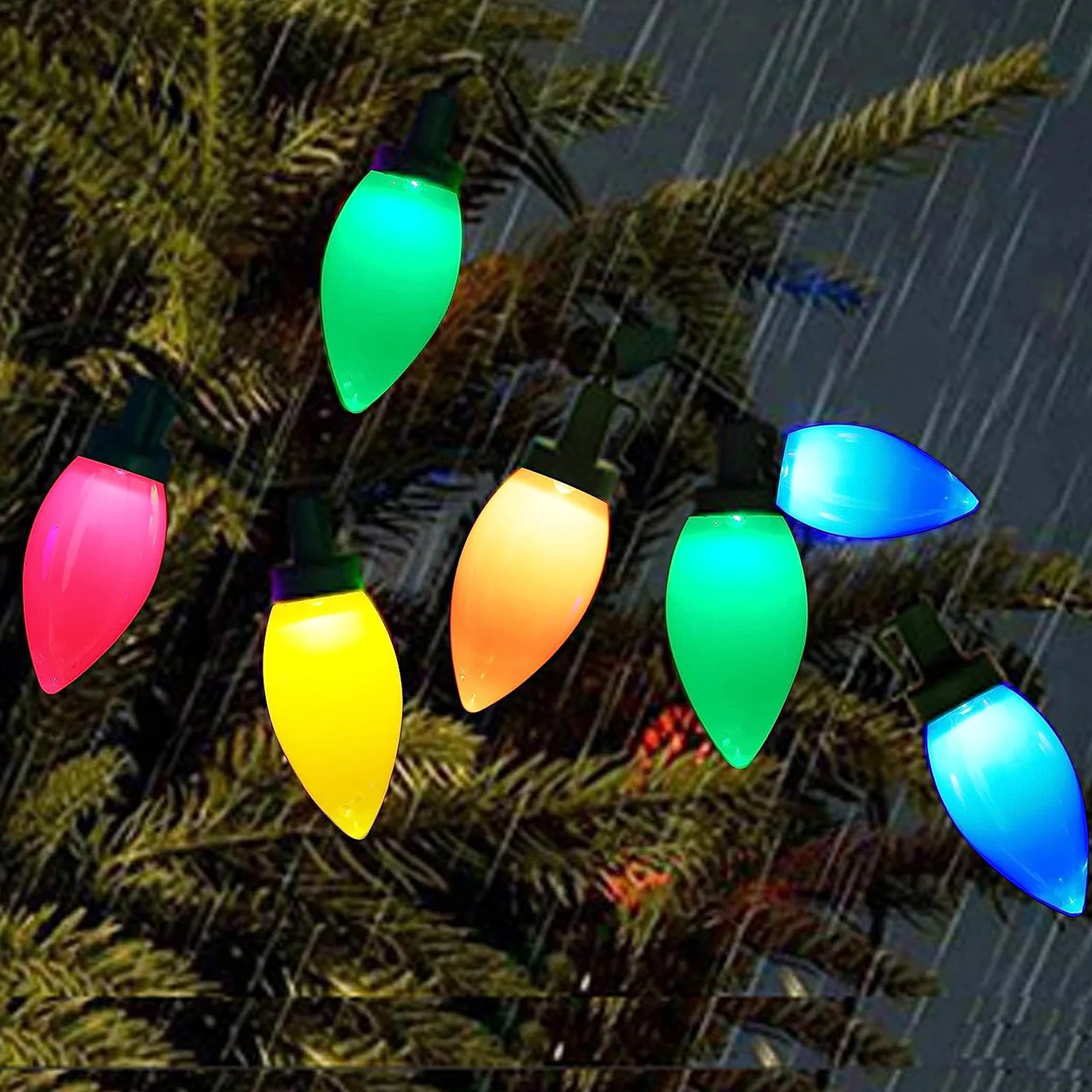 

ZK40 C9 LED Christmas String Lights 16.4ft 20 LED Waterproof C9 Strawberry Christmas Lights for Outdoor Indoor Outside Patio