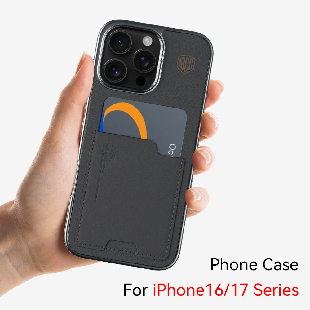 

Luxury Leather Card Holder Case For iPhone 16/17 Pro Max/17 Air Shockproof Protection Business Retro Back Cover