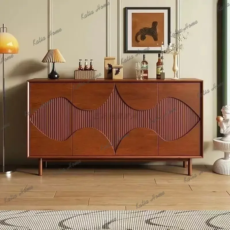 YJ French-style Retro Living Room Cabinets Modern Minimalist Vintage Cabinets Practical Wall-mounted Storage Furniture Muebles L