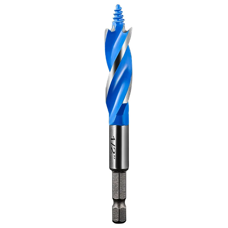 10mm Woodworking Auger Drill Bit Hex Shank Three Flute Three Point for Electric Wrench Hole Drilling Tool