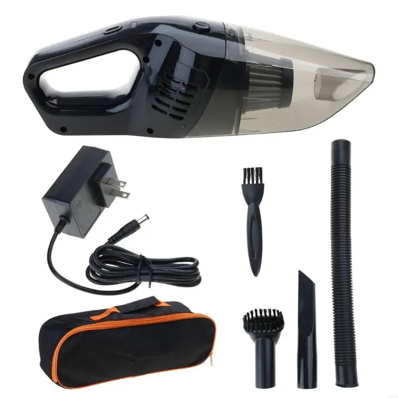 124B Mini Handheld Vacuum Cleaner Strong Suction Rechargeable Dust-Buster Dry and Wet Dual-use Easy to Clean Car Interior