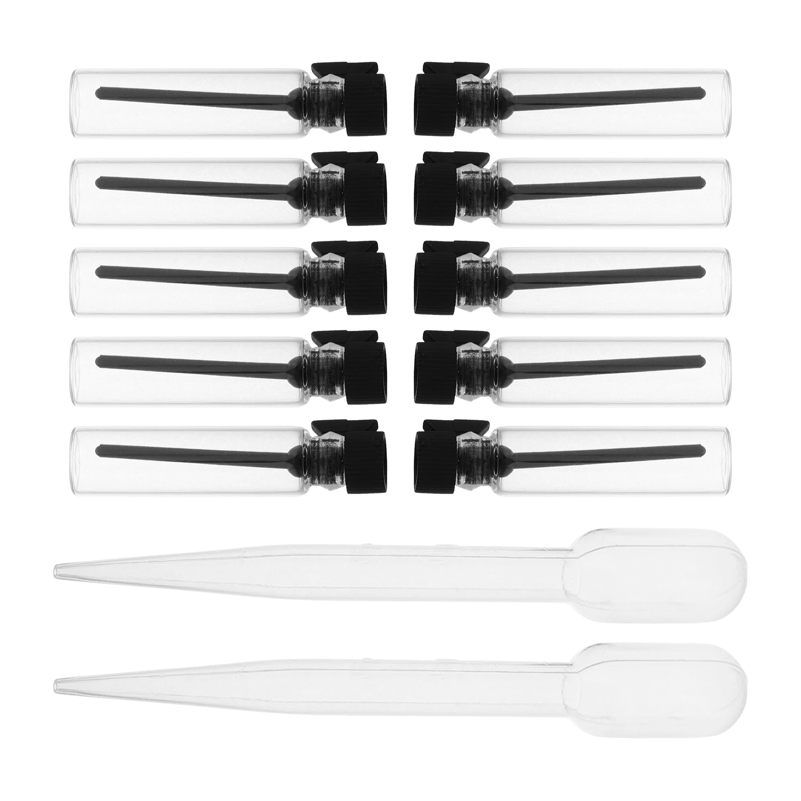 

10pcs Mini Perfume Bottles Glass Aromatherapy Samples Essential Oil Vials Travel Makeup Liquid Containers Small Capacity