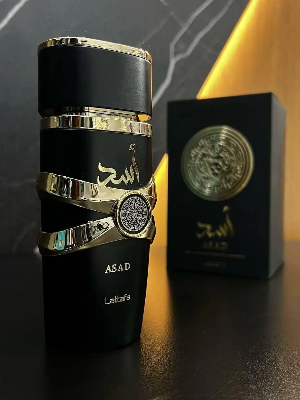 Lattafa Perfumes Black Edition Asad para spray de perfume unissex, 3,4 onças de perfume floral de longa duração, melhor presente