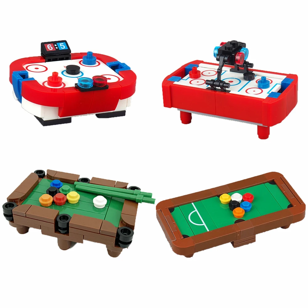 

Конструктор для сборки миниатюрного бильярдного стола - серия «Креативные виды спорта», модель для отдыха и развлечений, игрушки из строительных блоков