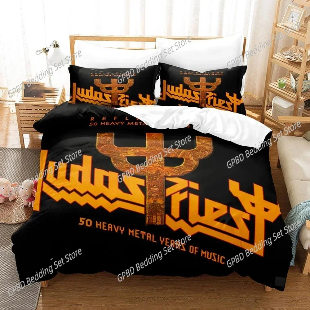 

Hip Hop Band Judas Priest Bedding Set Bedroom Soft Modern Bedspreads Comefortable Kids Duvet Cover Quilt Cover And Pillowcase