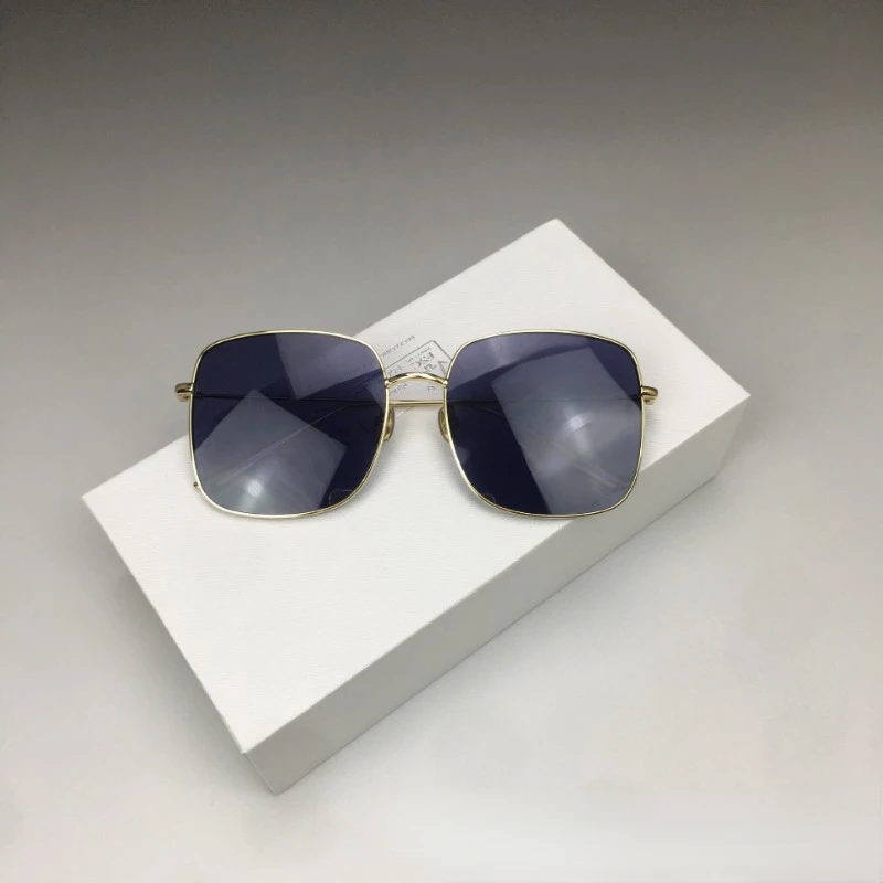 Sunglasses Metal Square Fashion Thin Frame Ladies Custom Prescription Myopia Anti-ultraviolet Stellaire High Quality Sunglasses.