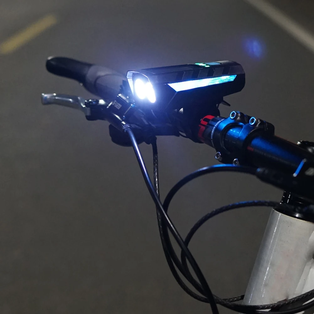 Solar Fahrrad Front Licht USB Aufladbare MTB Rennrad Front Lampe Power Display Fernlicht Fahrrad Taschenlampe Fahrrad Zubehör
