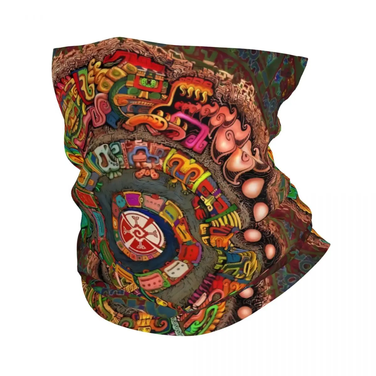 Huichol Totem Scarf Neckerchief Neck Face Mask Polyester