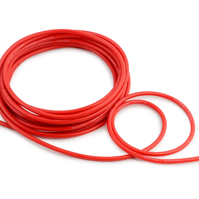 كابل مقاوم للحرارة 1 متر/5 متر 30 28 26 24 22 20 18 16 15 14 12 10 8AWG سلك سيليكون ناعم للغاية مرن من النحاس عالي الحرارة - 5