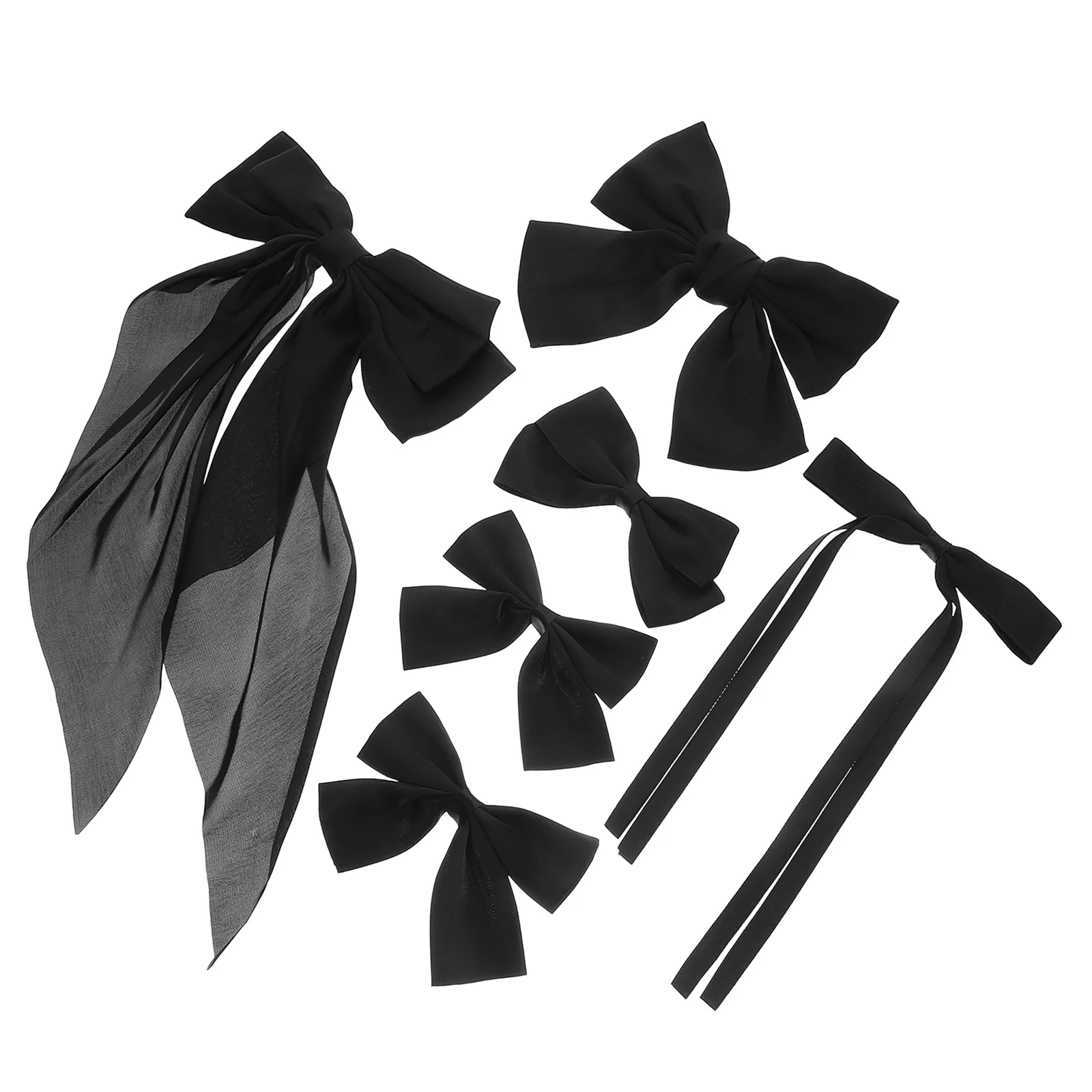 

6Pcs Big Bow Hair Clips Bowknot Ribbon Barrettes Decorative Hair Accessories for Women Girls Stylish Party Look