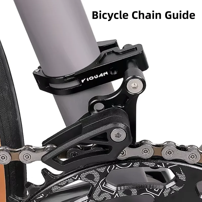 

Adjustable & Durable Aluminum Alloy Mountain Bike Chain Guide - Single Speed Downhill MTB Chain Protective Drop Cover, Fits 27.2
