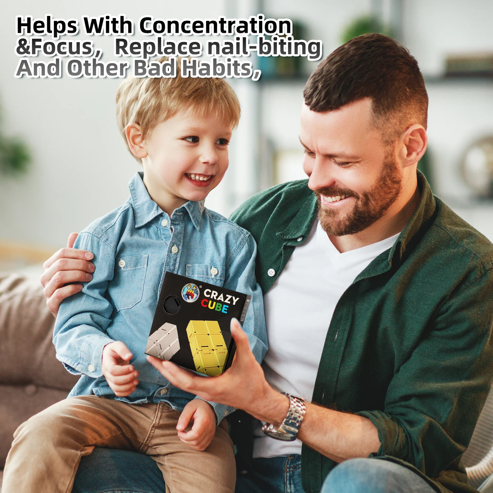 無限キューブ感覚フィジェットおもちゃ、子供と大人のためのフィジェットゲーム、ストレスと不安解消、暇つぶしのためのクールなミニおもちゃ