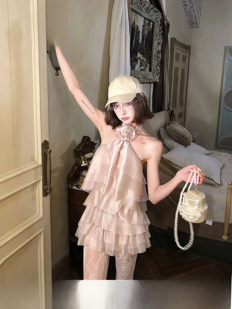 

Original Summer Women's Fashion Set with Lace Hemline Versatile Stylish Top And Skirt Ensemble by Truant Peach Blossom