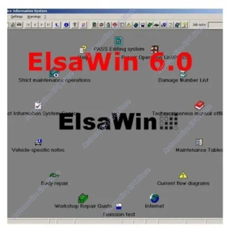 2026 hot  Auto Repair Software ElsaWin 6.0 work for V-W 5.3 For Audi Elsa Win 6.0 Newest Elsawin 6.0 for Vw Auto repair Software