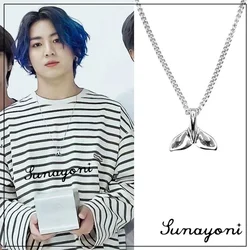 K-POP JUNG KOOK Same Whale Tail Necklace Animal Protection Charitable Dolphin Tail Chain Necklace Jewelry