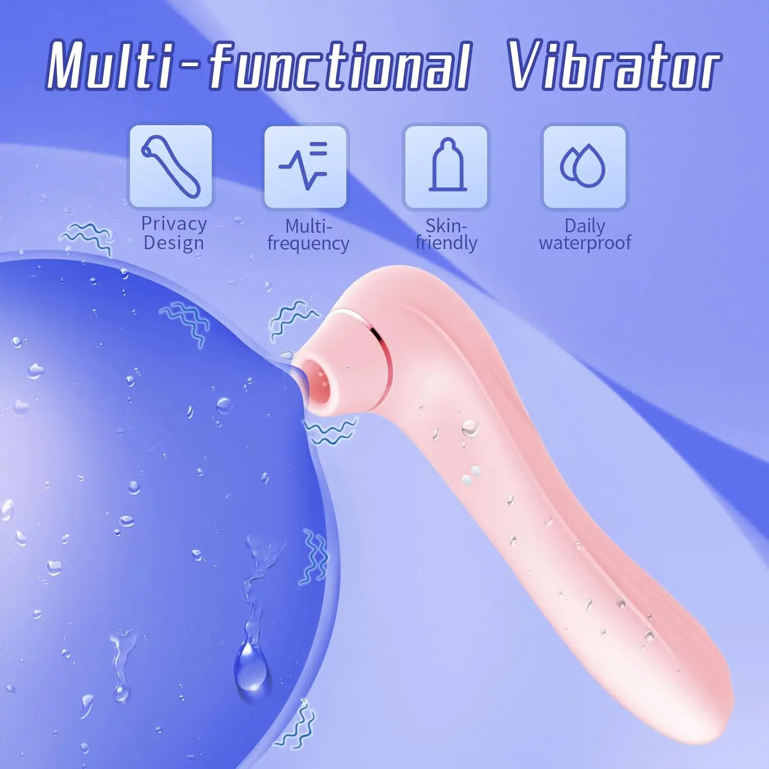 عصا هزاز للنساء ألعاب جنسية للبالغين، 2 في 1 محفز البظر جي سبوت الهزاز مع 10 أوضاع لعق واهتزاز قوية،