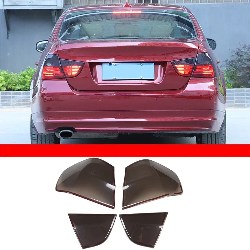 

For 2009-2012 BMW 3 Series E90 Car Tail Light Blackened Shell ABS Transparent Gray Tail Light Cover Tail Light Decorative Cover