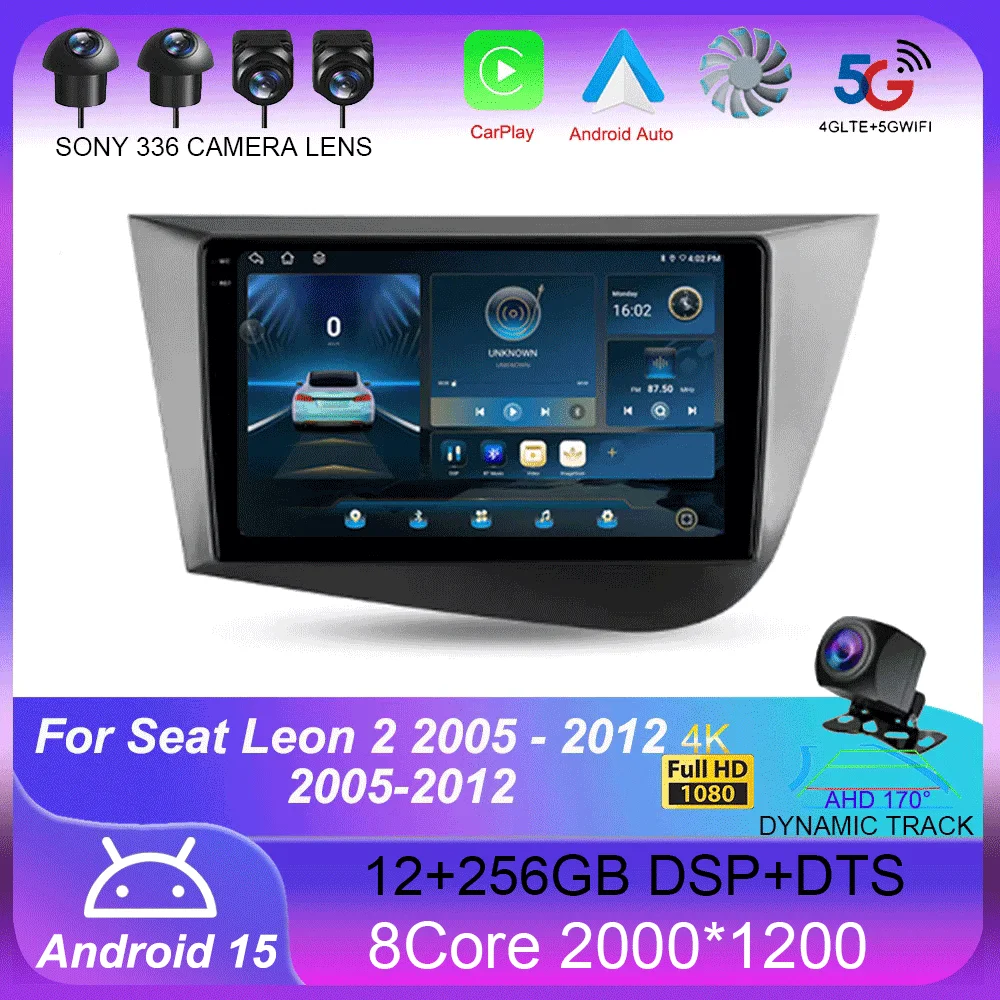 

Android 15 For Seat Leon 2 2005 - 2012 Car Radio Multimedia Video Player Navigation stereo GPS