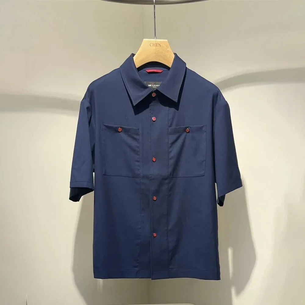 

Mens Plain Button Commuter Casual Shirt Summer Fashion Business Youth Outdoor Versatile Short-Sleeve Top Men'S Clothing 2026 New