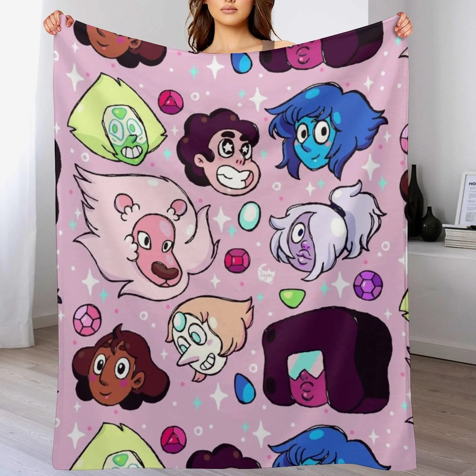 

Crystal Gem Friends Throw Blanket Designers Bed linens Sofa Throw Camping Blankets