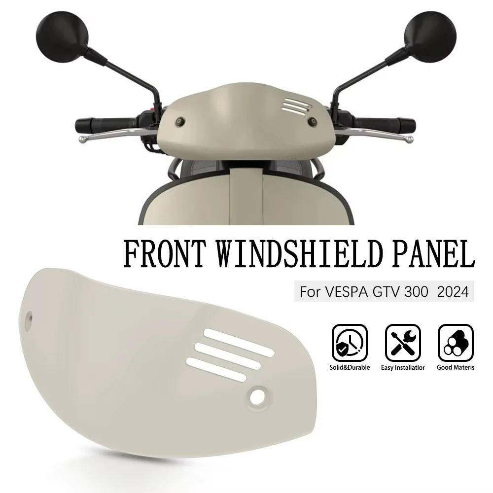 

Motorcycle Windshield Extension Adjustable Spoiler Clamp-On Windscreen Deflector For VESPA GTS GTV 300 2024