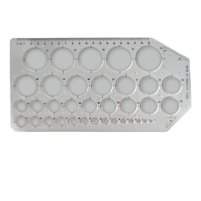 Transparent Circle Drawing Template Ruler Set for DIY Journal Scrapbooking Office Students Creative Art Craft Projects