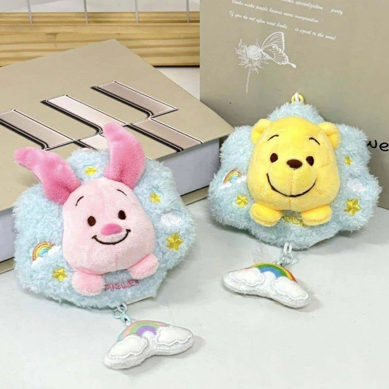 Disney winnie the pooh leitão chaveiro de pelúcia saco charme brinquedo de pelúcia pingente personagem dos desenhos animados pendurado ornamento presente aniversário