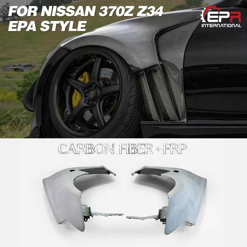 accesorios para auto09 onwards 370Z Z34 EPA Style Carbon Fiber Front Fender Flares Sports Design for Subaru Car Impreza FF Model