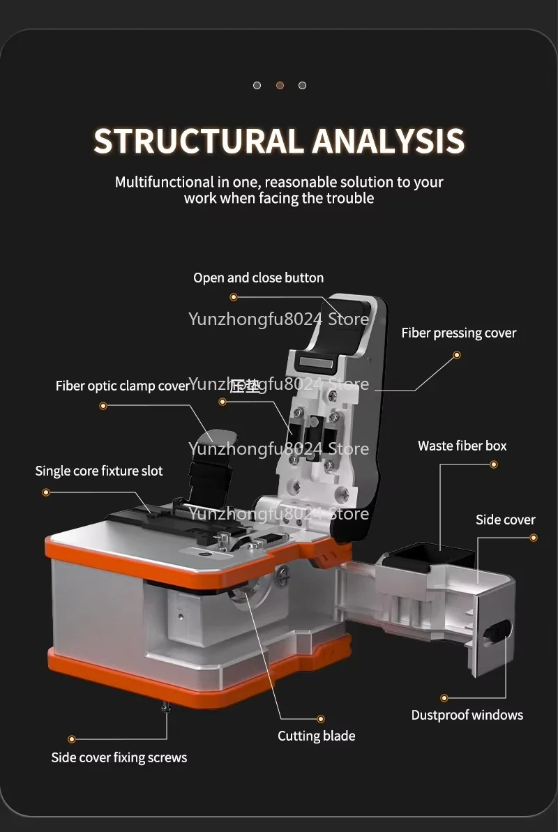 Q1S Electric Optical Fiber Cutter Automatic High Precision Rechargeable Optical Cable Cutting Tool