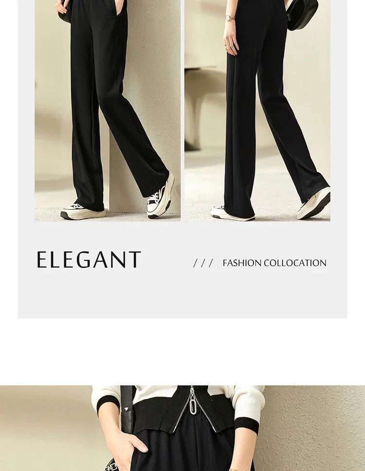 SENTUBILA Weite Sweatpants für Damen, Casual-Hose, Koreanische Mode 2026, Hose mit elastischem Bund, Damenbekleidung, Streetwear 153KA3216 – Detail 15